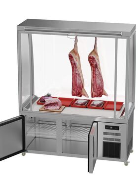 生鲜牛羊肉挂肉柜商用保鲜工作台卤菜熟食保鲜柜鸭脖凉菜展示冰柜