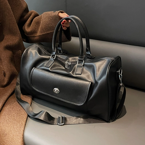 Сумка для путешествий, черная сумка через плечо, спортивная сумка, универсальная вместительная и большая сумка на одно плечо для отдыха