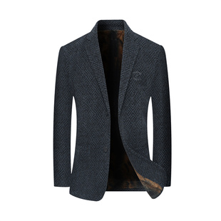 千鸟格西装男士外套春秋季2025新款商务休闲抗皱水洗免烫西服男装