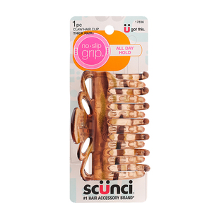 scunci美恩诗抓夹防滑硅胶发夹后脑勺盘发鲨鱼夹欧美经典百搭发抓