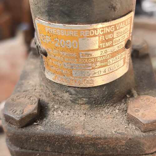 图中是一个减压阀（PRESSURE REDUCING VAL