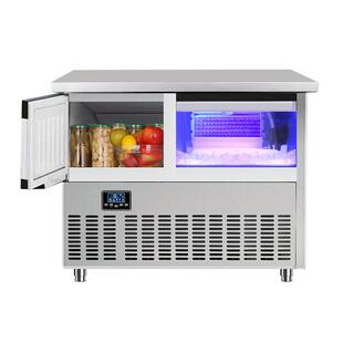 沃拓莱冷藏工作台奶茶店设备卧式冰箱厨房不锈钢操作台商用制冰机