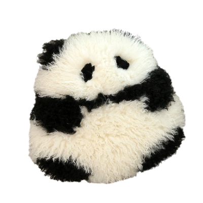 正版长毛网红熊猫抱枕玩偶开学礼