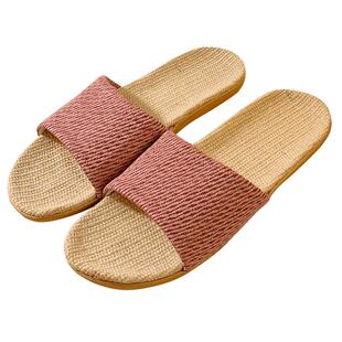 2025新款亚麻拖鞋女夏季情侣厚底凉拖鞋家用室内防滑四季外穿舒适