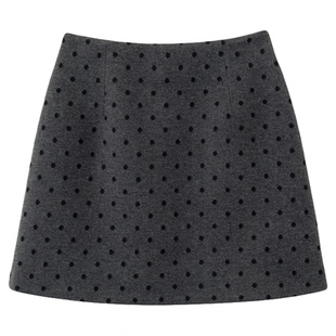 FANLE STUDIOS【口碑版型】遮胯显瘦羊毛加厚a字高腰短裙半身裙女