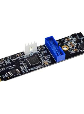 M.2 NGFF 转usb3.0前置19针扩展卡2口扩展卡转接小4PIN取电