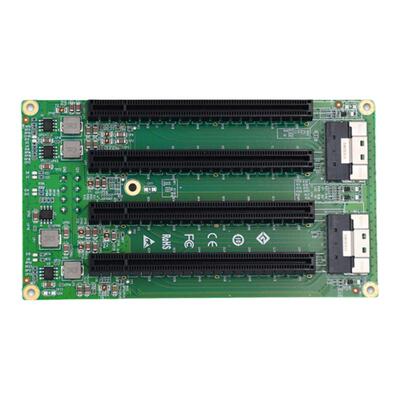2口SlimSAS8654转4个PCIe4.0插槽转接板 支持显卡网卡