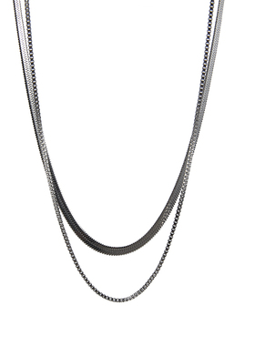 ins双层钛钢不掉色冷淡风项链