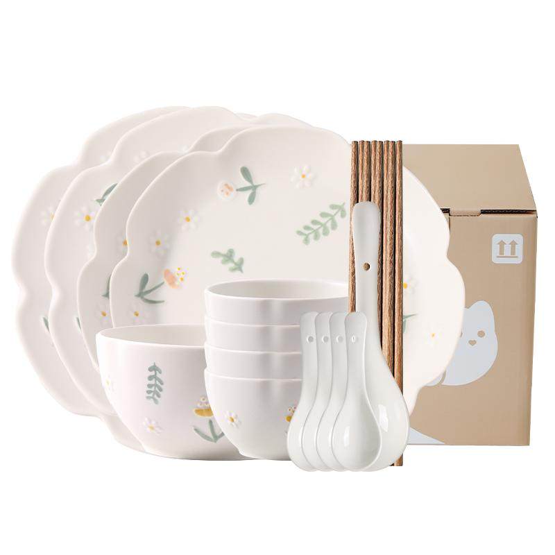 川岛屋小雏菊餐具碗碟套装家用2025新款搬家乔迁新居礼物碗具套装