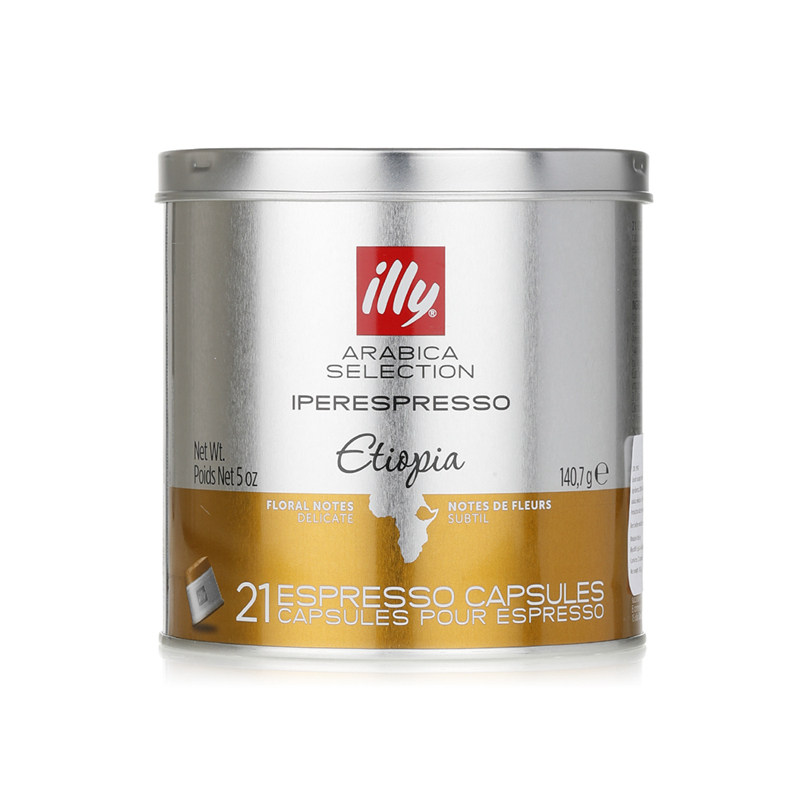 illy咖啡胶囊18粒家庭装illy意利胶囊咖啡机用SOE 埃塞俄比亚浓缩