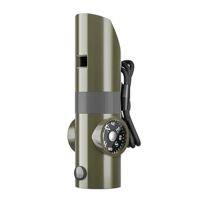 口哨七合一多功能高频爆音求生哨救生哨子无核户外露营应急指南针