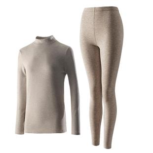 德绒羊绒妈妈秋衣秋裤套装女打底中老年爸爸发热保暖内衣棉毛衫冬