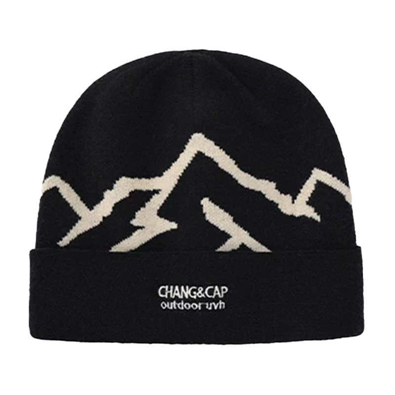 秋冬户外防风保暖针织登山帽女