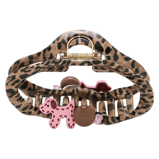 韩国豹纹云朵抓夹女高级感2025新款气质小狗发抓后脑勺大号鲨鱼夹