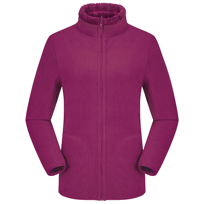 加绒加厚双面穿摇粒绒外套女