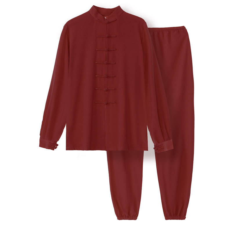 恒树太极服棉麻打坐散打晨练武术练功服团体武术表演男女八段锦