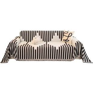 高级感雪尼尔沙发盖垫四季通用沙发套罩防猫抓一整张全包沙发盖布