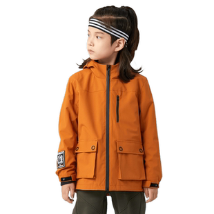 诺诗兰童装儿童夹棉冲锋夹克秋冬户外防风衣胡杨林三合一硬壳外套