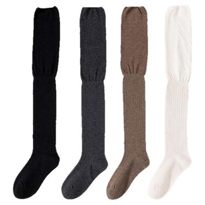 过膝袜女长筒堆堆袜高筒竖纹