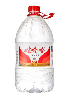 娃哈哈纯净水大桶5.5升*4桶带手提5升聪明盖桶装水送上门非矿泉水