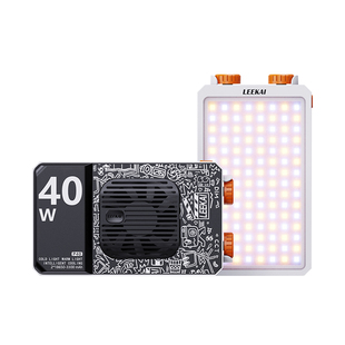 力凯40W补光灯双色温便携摄影口袋灯直播街拍户外相机专用打光灯P