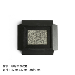 栗石法式复古实木框装饰画桌面摆台样板间酒店书房办公室摆件挂画