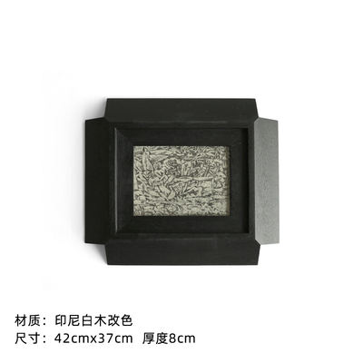栗石法式复古实木框装饰画摆件