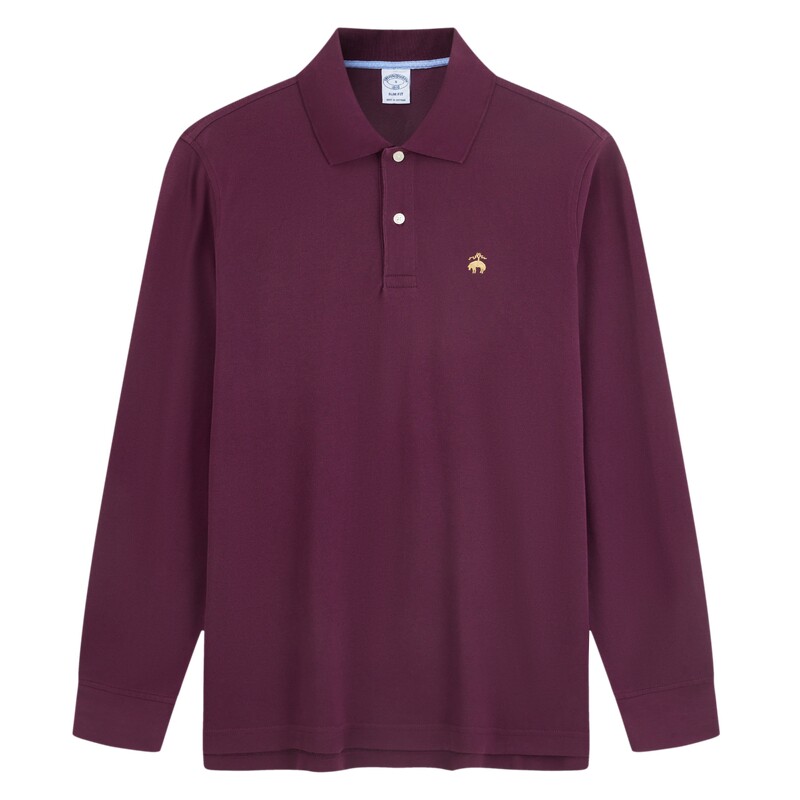 Brooks Brothers/布克兄弟男士26秋季新款2粒扣长袖polo衫休闲