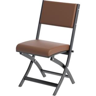 折叠椅设计师餐椅化妆椅靠背麻将椅北欧软包皮舒适久坐会议电脑椅