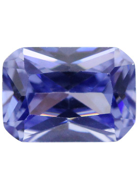 长方形倒角车花浅坦桑兰锆石裸石 小八角坦桑石合成蓝宝石裸钻