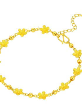 鱼头星星轻奢感手饰送闺蜜女友S999足银星辰花海手链花瓣礼物约会