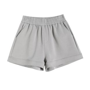 运动短裤女夏季2026新款薄款显瘦小个子夏天灰色休闲三分宽松裤子