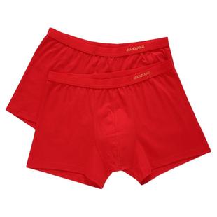 健将盒装本命年虎年全棉男士大红色平角内裤纯棉四角裤鸿运底裤