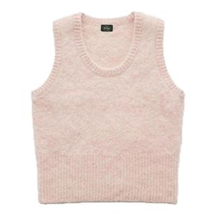 【现货】新款韩国八奶theBarnnet 宽松休闲纯色U领针织马甲背心女