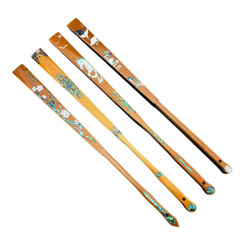 名师程莹95寸手工青玉竹折扇