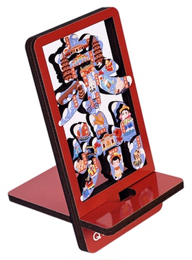 鱼里风物｜泉州木质手机支架多功能手机座懒人可充电旅游文创礼物