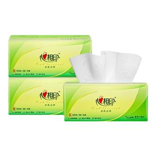心相印茶语丝享3层120抽加量加厚抽纸卫生纸餐巾纸实惠装