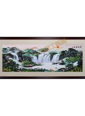 丝线紫气东来非遗传承苏绣成品