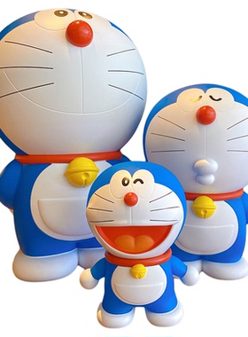 正版卡通哆啦A梦存钱罐摆件