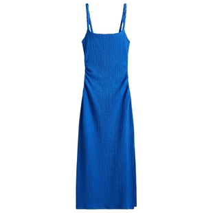 HM女装背心吊带连衣裙春季纹理感汗布中长连身裙1296786