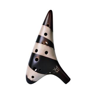 yadi雅的陶笛【布衣系列】12孔AC调素烧专业演奏级十二孔中音乐器