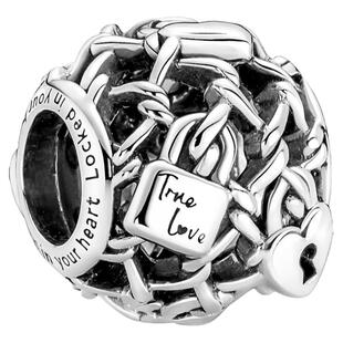 [新年礼物]Pandora潘多拉一锁定情串饰镂空设计DIY串珠百搭美好