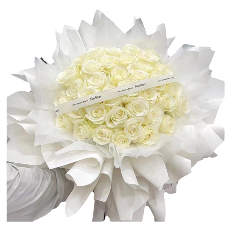 99朵白玫瑰花束全国送