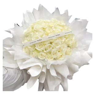 99朵白玫瑰花束送女友生日鲜花速递北京深圳广州上海杭州同城配送