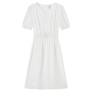 【桑蚕丝】FINITY菲妮迪品牌女装夏季白色裙子女真丝连衣裙