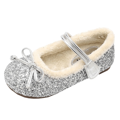 FVM女童鞋子儿童水晶鞋小皮鞋