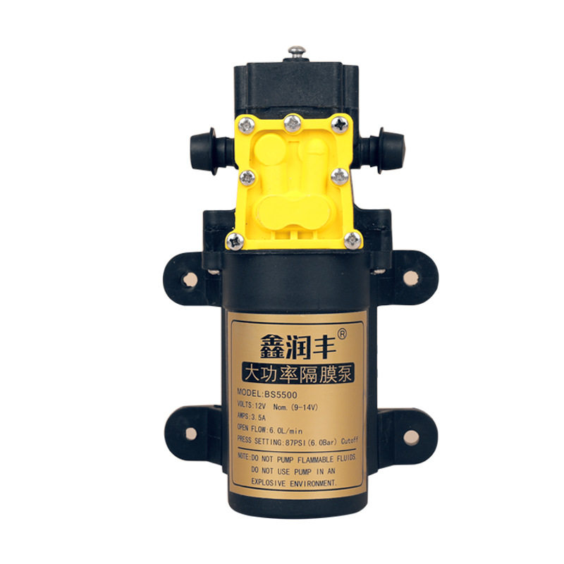 电动喷雾器水泵12V农用隔膜微型高压自吸洗车打农药机大功率马达