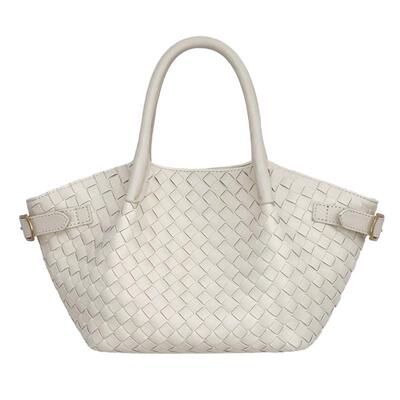 牛皮编织包菜篮子百搭