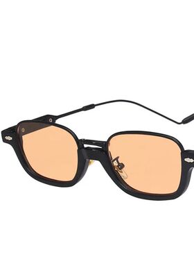 墨镜个性风窄框复古茶色太阳眼镜