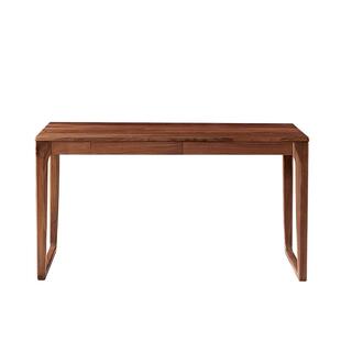 水墨兰亭北美黑胡桃木书桌实木北欧简约家用写字台带抽屉书房家具